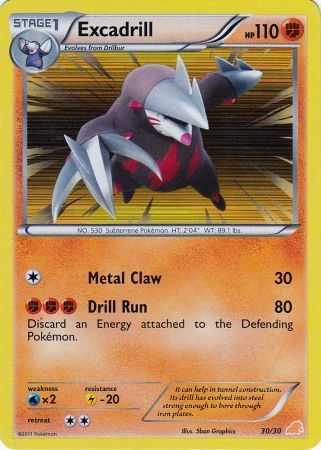 Excadrill (30/30) [Black & White: Trainer Kit - Excadrill] | Rock City Comics