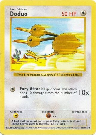 Doduo (48/102) [Base Set Shadowless Unlimited] | Rock City Comics