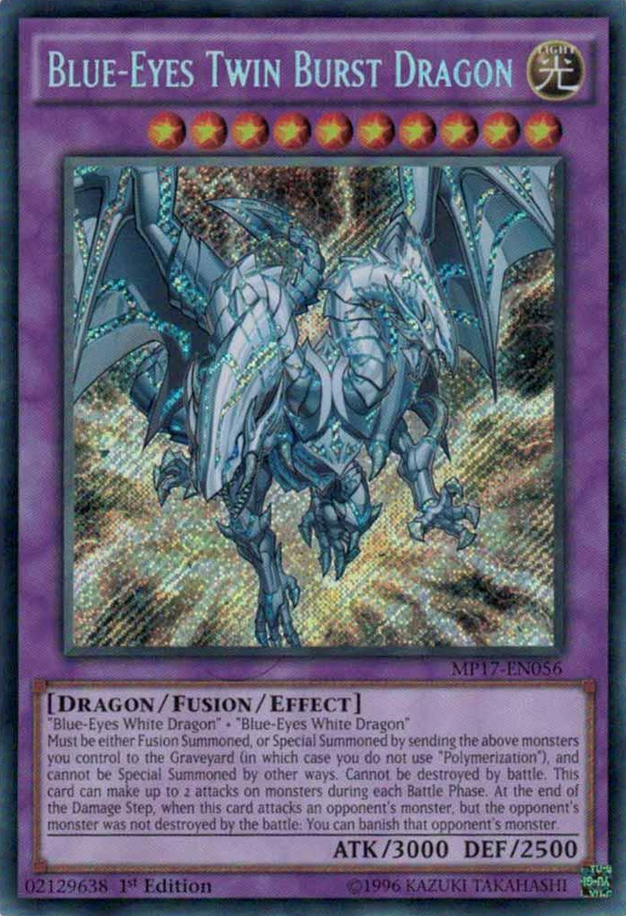 Blue-Eyes Twin Burst Dragon [MP17-EN056] Secret Rare | Rock City Comics