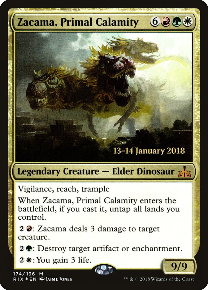 Zacama, Primal Calamity [Rivals of Ixalan Prerelease Promos] | Rock City Comics