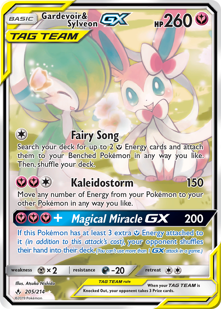 Gardevoir & Sylveon GX (205/214) [Sun & Moon: Unbroken Bonds] | Rock City Comics