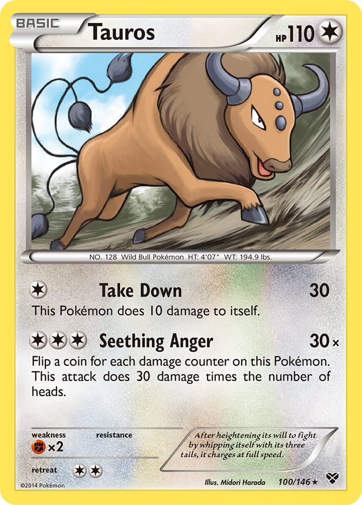 Tauros (100/146) [XY: Base Set] | Rock City Comics