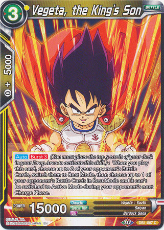 Vegeta, the King's Son (DB1-067) [Dragon Brawl] | Rock City Comics