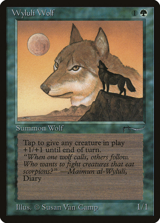 Wyluli Wolf (Dark Mana Cost) [Arabian Nights] | Rock City Comics