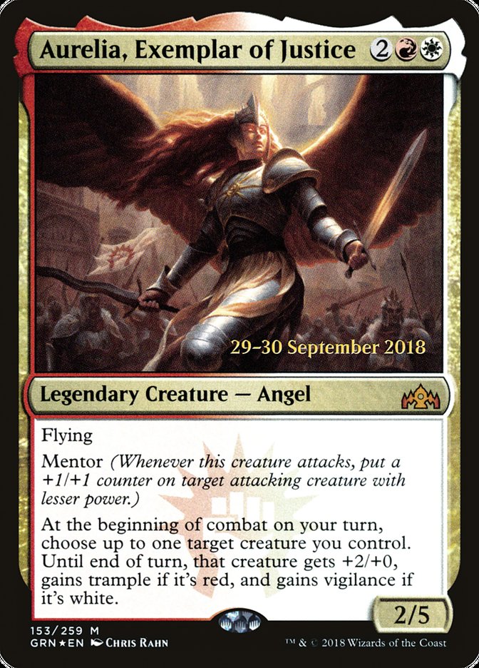 Aurelia, Exemplar of Justice [Guilds of Ravnica Prerelease Promos] | Rock City Comics