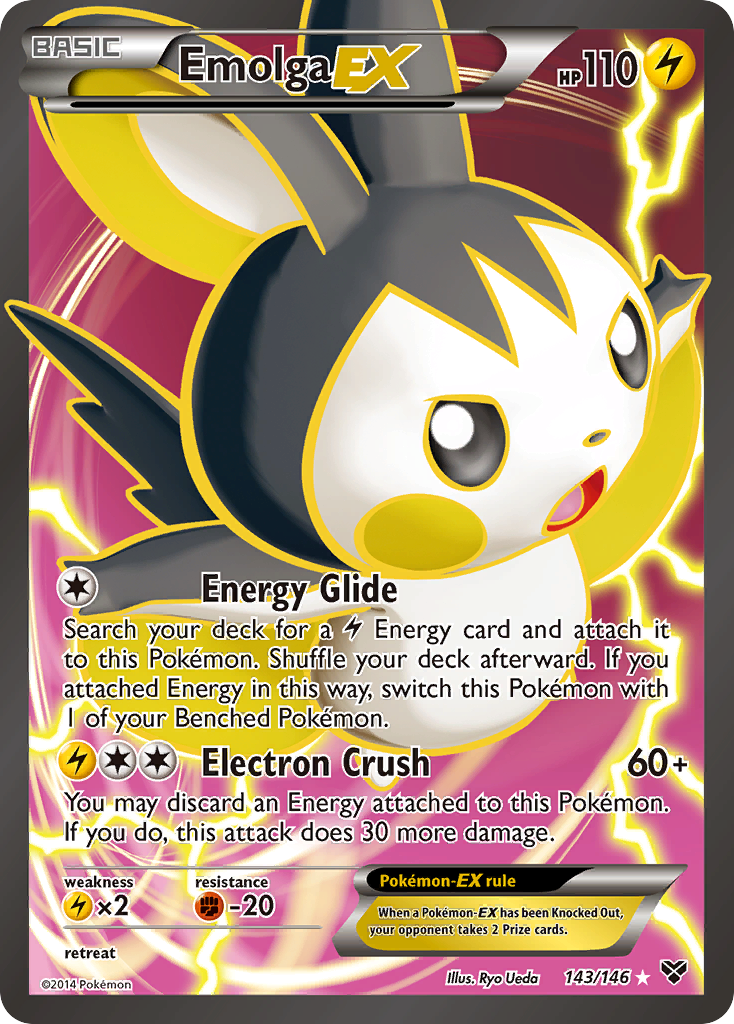 Emolga EX (143/146) [XY: Base Set] | Rock City Comics