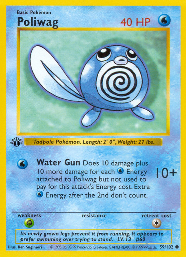 Poliwag (59/102) (Shadowless) [Base Set 1st Edition] | Rock City Comics