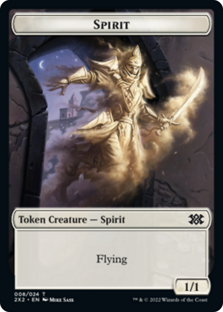 Wrenn and Six Emblem // Spirit Double-sided Token [Double Masters 2022 Tokens] | Rock City Comics