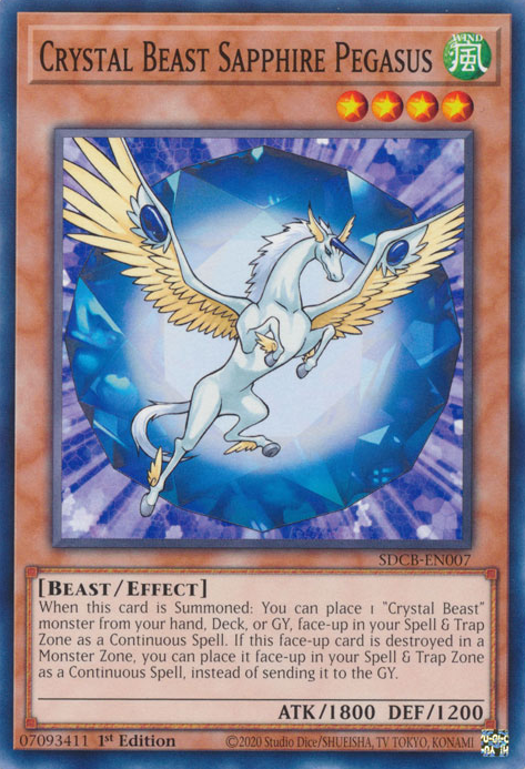 Crystal Beast Sapphire Pegasus [SDCB-EN007] Common | Rock City Comics