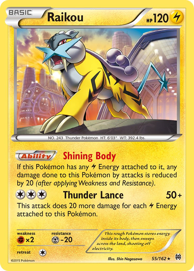 Raikou (55/162) (Cosmos Holo) (Blister Exclusive) [XY: BREAKthrough] | Rock City Comics