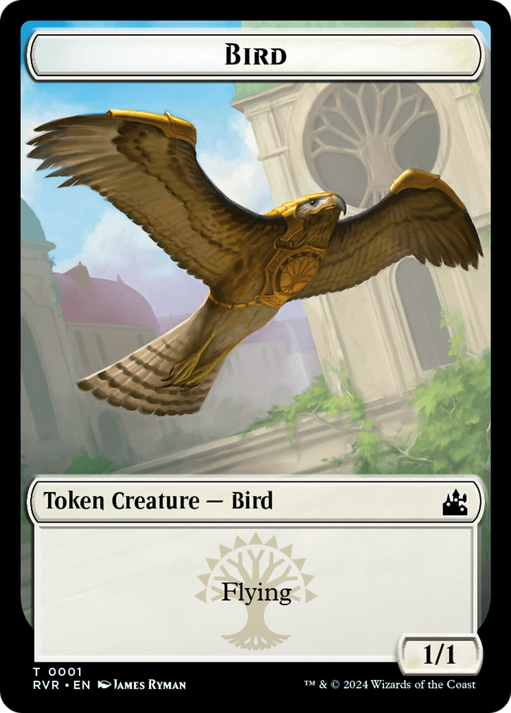 Bird // Wurm Double-Sided Token [Ravnica Remastered Tokens] | Rock City Comics