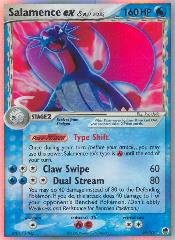 Salamence ex (98/101) (Delta Species) [EX: Dragon Frontiers] | Rock City Comics