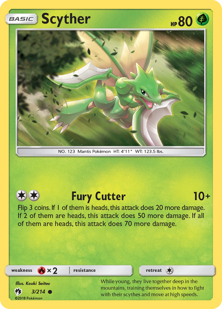 Scyther (3/214) [Sun & Moon: Lost Thunder] | Rock City Comics