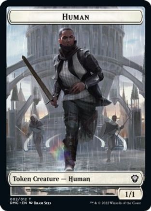 Human // Snake Double-sided Token [Dominaria United Commander Tokens] | Rock City Comics