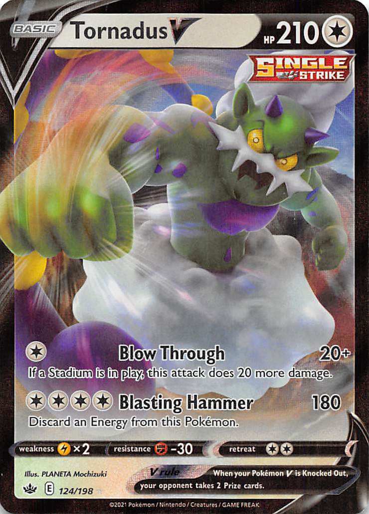 Tornadus V (124/198) [Sword & Shield: Chilling Reign] | Rock City Comics