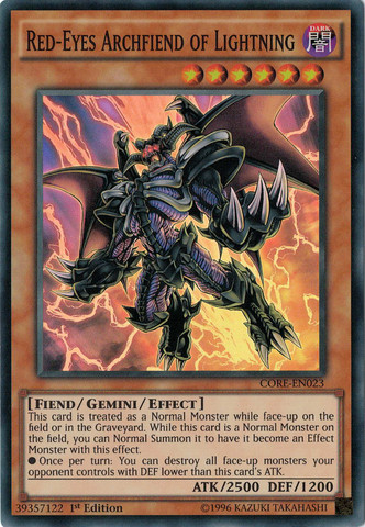 Red-Eyes Archfiend of Lightning [CORE-EN023] Super Rare | Rock City Comics