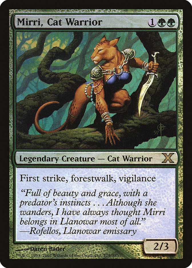 Mirri, Cat Warrior (Premium Foil) [Tenth Edition] | Rock City Comics