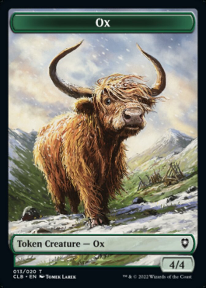 Treasure // Ox Double-sided Token [Commander Legends: Battle for Baldur's Gate Tokens] | Rock City Comics