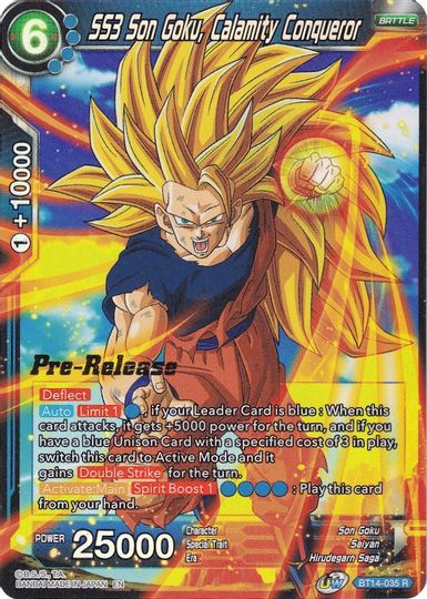 SS3 Son Goku, Calamity Conqueror (BT14-035) [Cross Spirits Prerelease Promos] | Rock City Comics