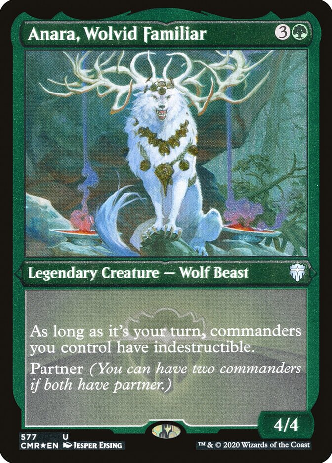 Anara, Wolvid Familiar (Etched) [Commander Legends] | Rock City Comics