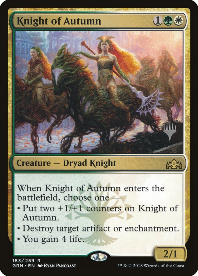 Knight of Autumn (Promo Pack) [Guilds of Ravnica Promos] | Rock City Comics