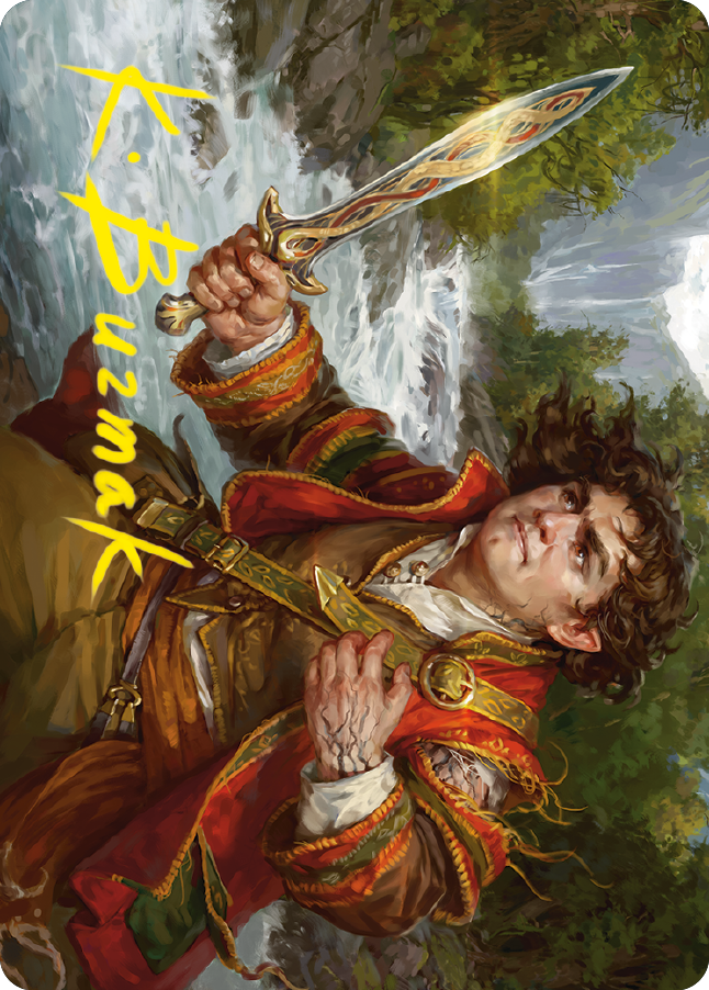 Frodo Baggins Art Card (16/81) (Gold-Stamped Signature) [The Lord of the Rings: Tales of Middle-earth Art Series] | Rock City Comics