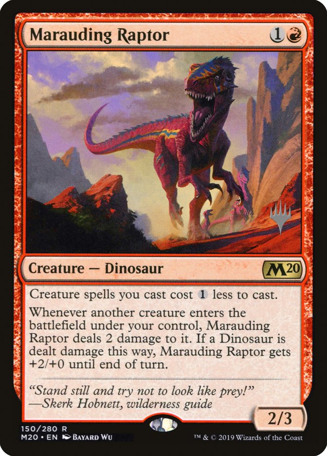 Marauding Raptor (Promo Pack) [Core Set 2020 Promos] | Rock City Comics