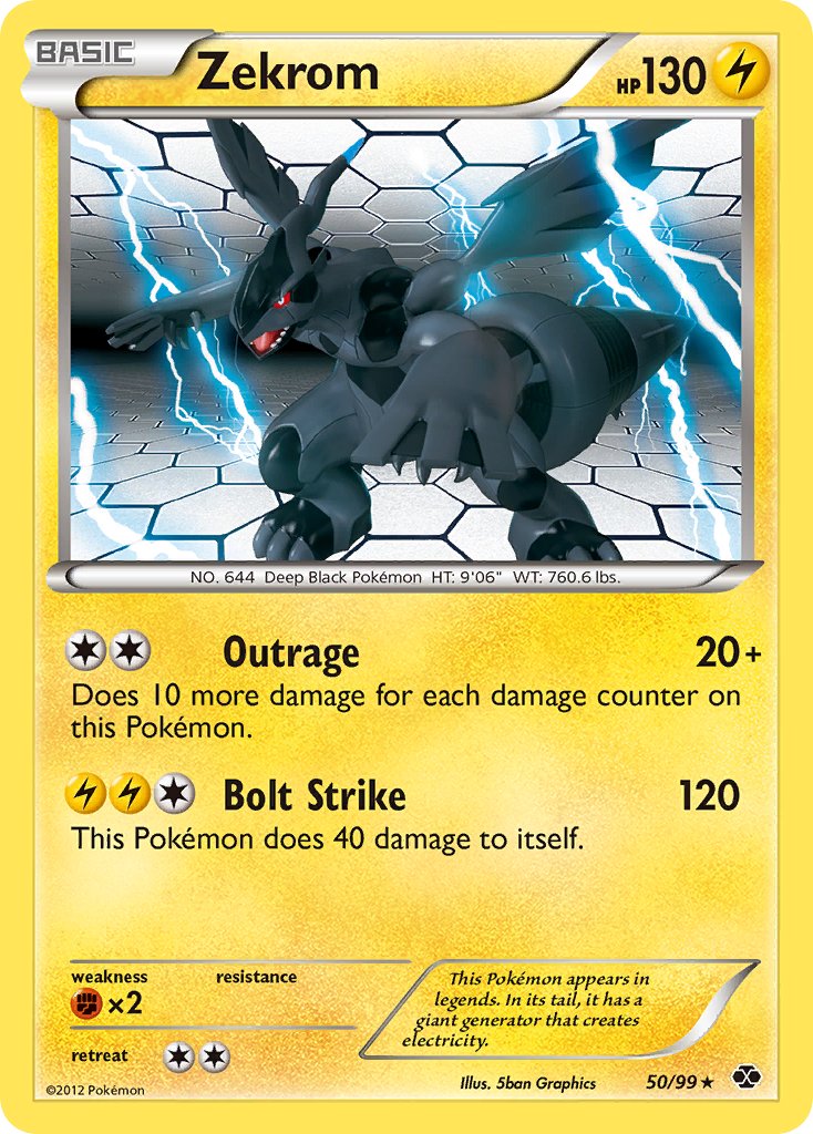 Zekrom (50/99) (Theme Deck Exclusive) [Black & White: Next Destinies] | Rock City Comics