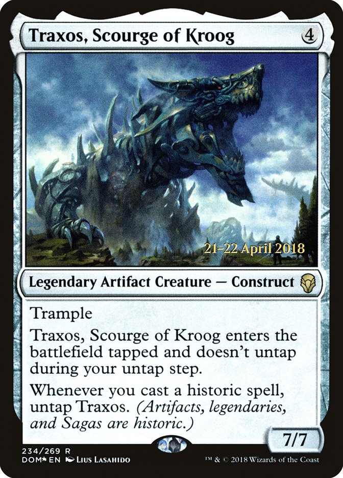 Traxos, Scourge of Kroog  [Dominaria Prerelease Promos] | Rock City Comics