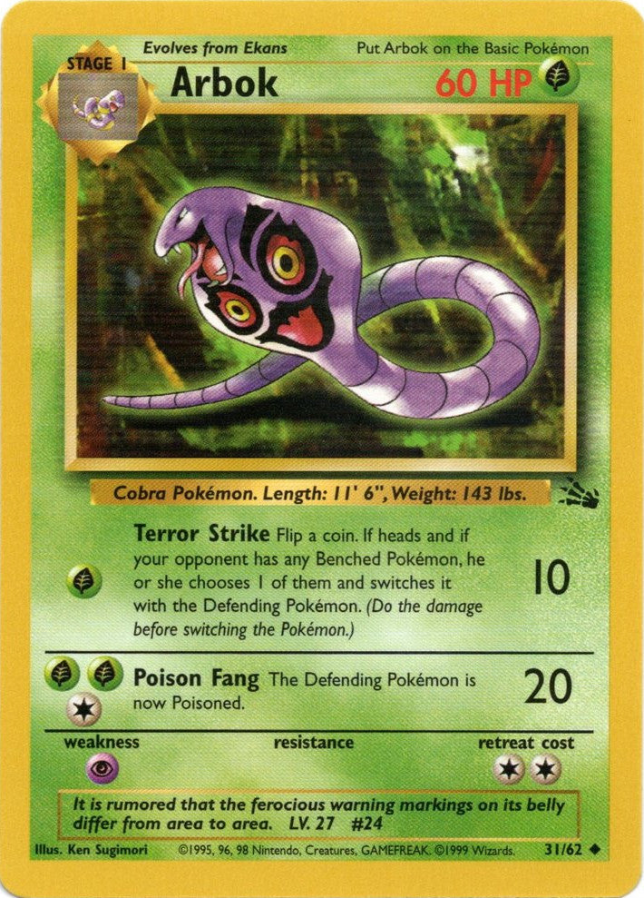 Arbok (31/62) [Fossil Unlimited] | Rock City Comics