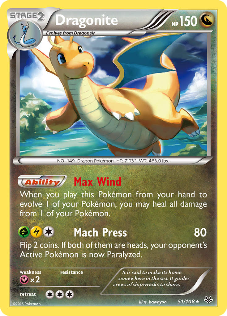 Dragonite (51/108) [XY: Roaring Skies] | Rock City Comics