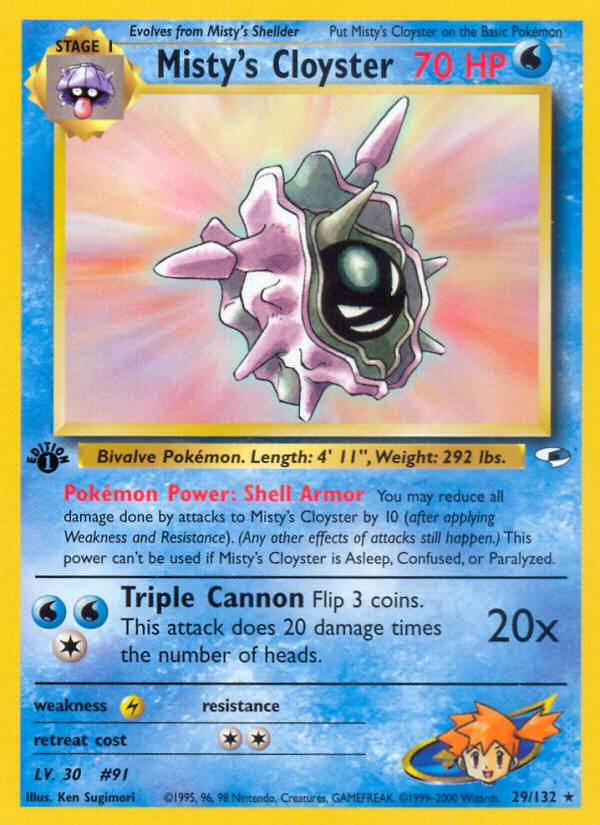 Misty's Cloyster (29/132) [Gym Heroes 1st Edition] | Rock City Comics