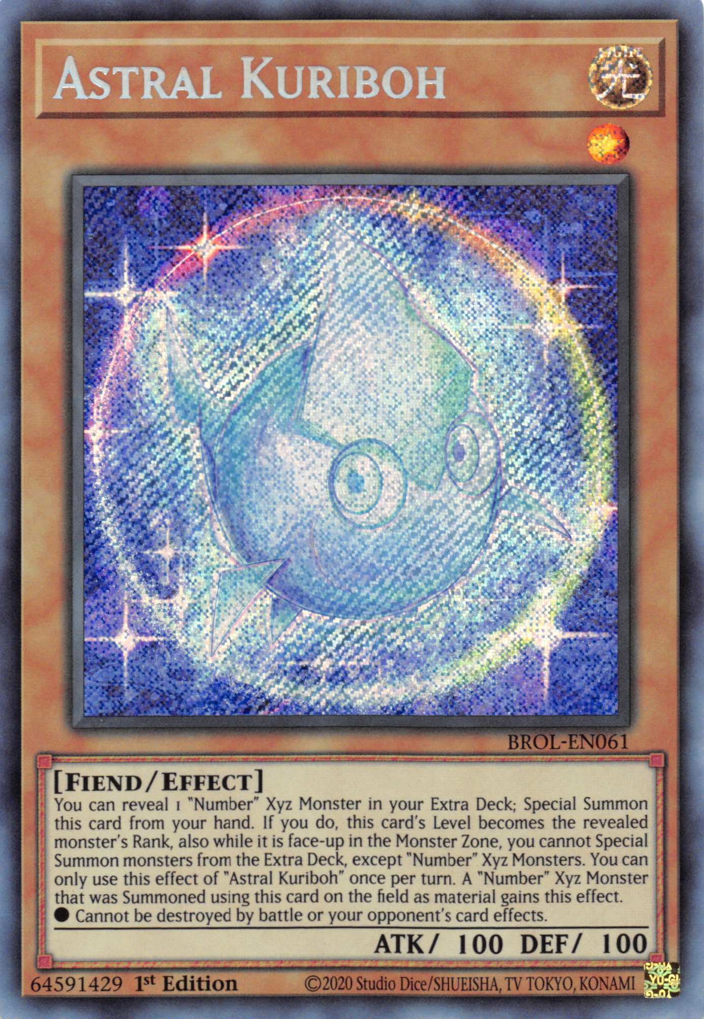 Astral Kuriboh [BROL-EN061] Secret Rare | Rock City Comics