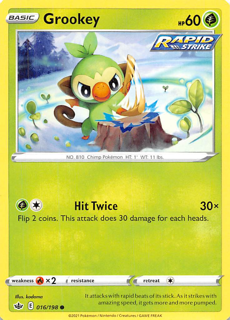 Grookey (016/198) [Sword & Shield: Chilling Reign] | Rock City Comics