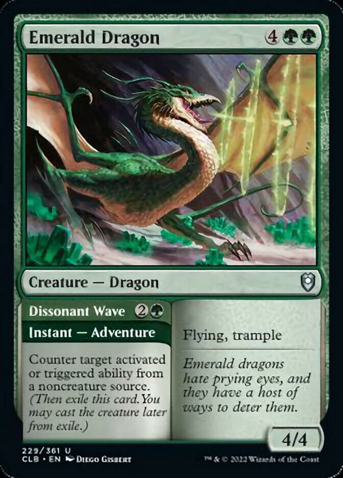 Emerald Dragon // Dissonant Wave [Commander Legends: Battle for Baldur's Gate] | Rock City Comics