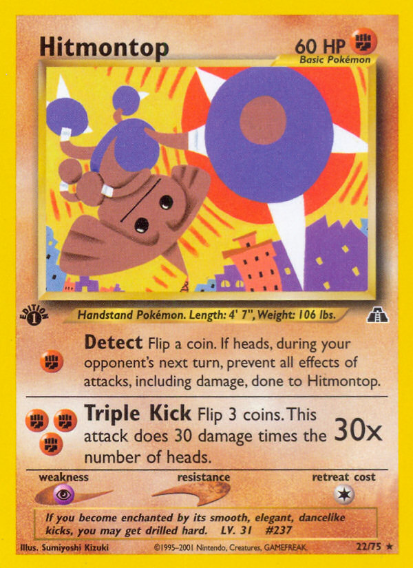 Hitmontop (22/75) [Neo Discovery 1st Edition] | Rock City Comics