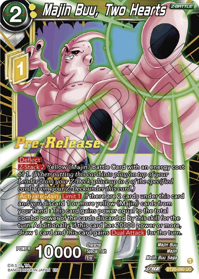 Majin Buu, Two Hearts (BT20-090) [Power Absorbed Prerelease Promos] | Rock City Comics