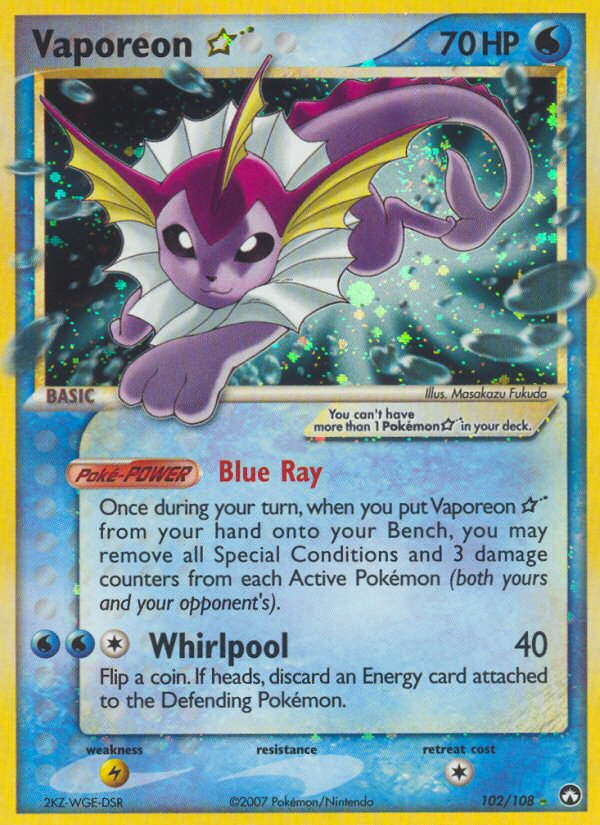 Vaporeon Star (102/108) [EX: Power Keepers] | Rock City Comics