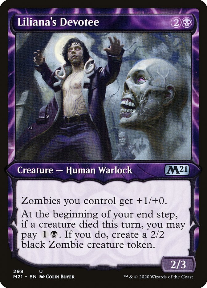 Liliana's Devotee (Showcase) [Core Set 2021] | Rock City Comics