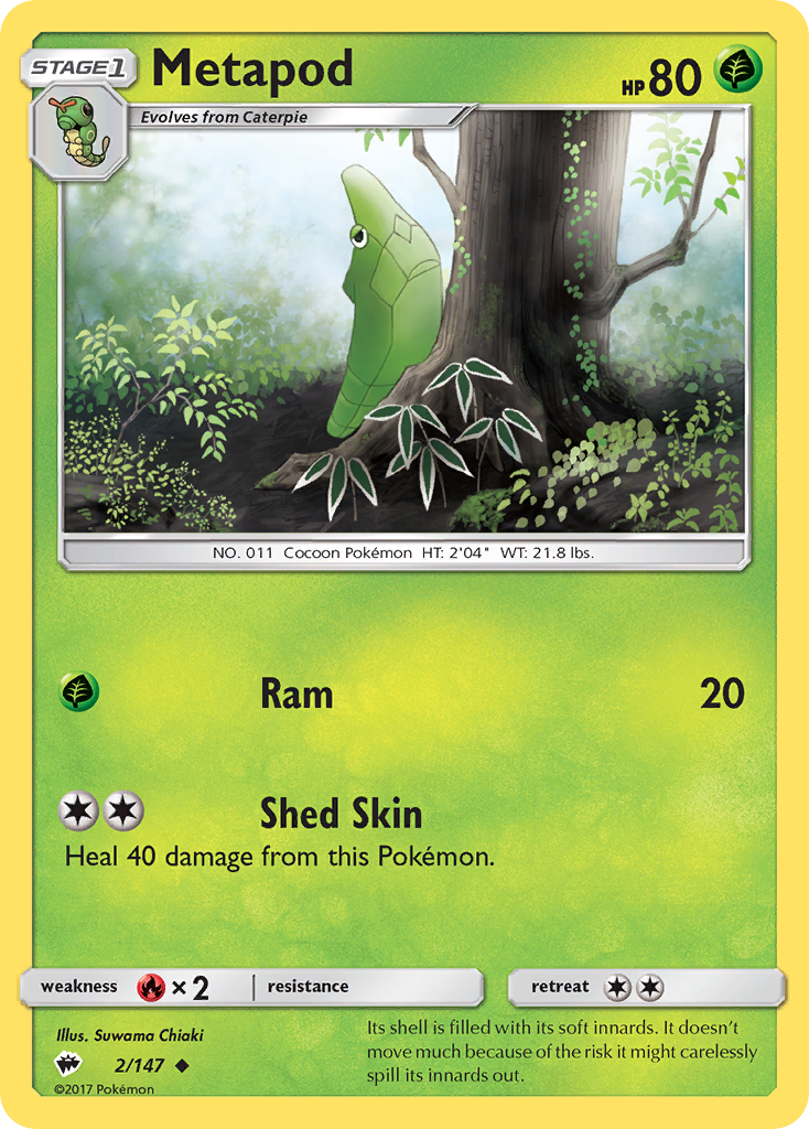 Metapod (2/147) [Sun & Moon: Burning Shadows] | Rock City Comics