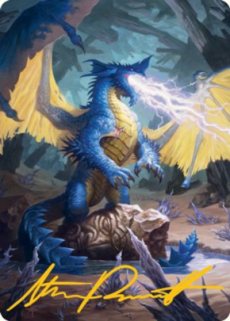 Blue Dragon Art Card (Gold-Stamped Signature) [Dungeons & Dragons: Adventures in the Forgotten Realms Art Series] | Rock City Comics