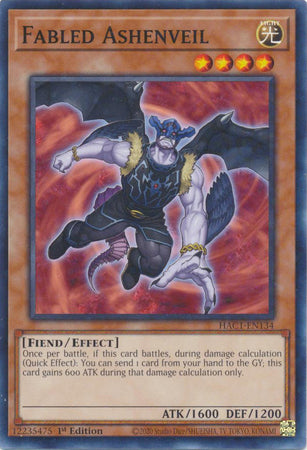 Fabled Ashenveil (Duel Terminal) [HAC1-EN134] Common | Rock City Comics