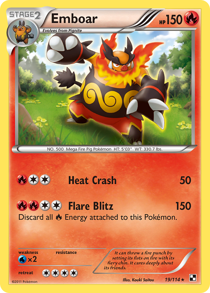 Emboar (19/114) [Black & White: Base Set] | Rock City Comics