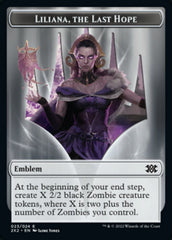 Liliana, the Last Hope Emblem // Spirit Double-sided Token [Double Masters 2022 Tokens] | Rock City Comics