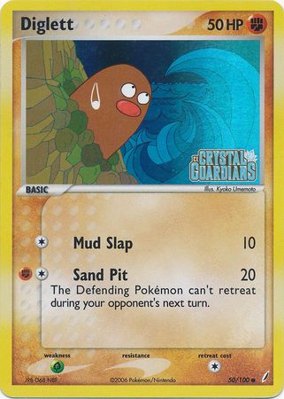 Diglett (50/100) (Stamped) [EX: Crystal Guardians] | Rock City Comics