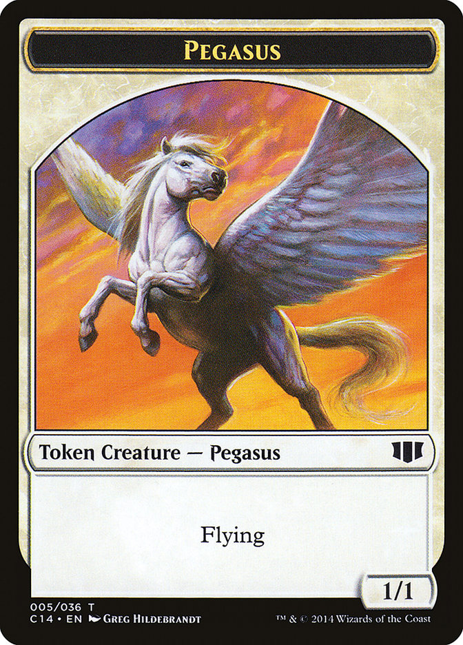 Kor Soldier // Pegasus Double-sided Token [Commander 2014 Tokens] | Rock City Comics