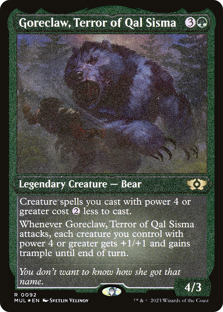 Goreclaw, Terror of Qal Sisma (Foil Etched) [Multiverse Legends] | Rock City Comics