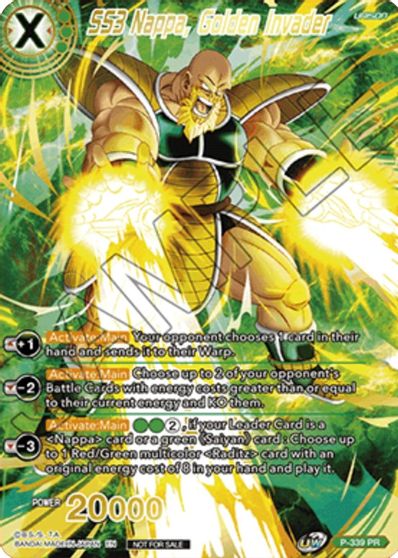 SS3 Nappa, Golden Invader (Gold Stamped) (P-339) [Saiyan Showdown Prerelease Promos] | Rock City Comics