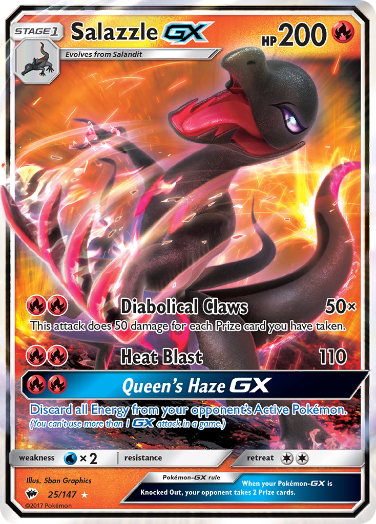 Salazzle GX (25/147) [Sun & Moon: Burning Shadows] | Rock City Comics