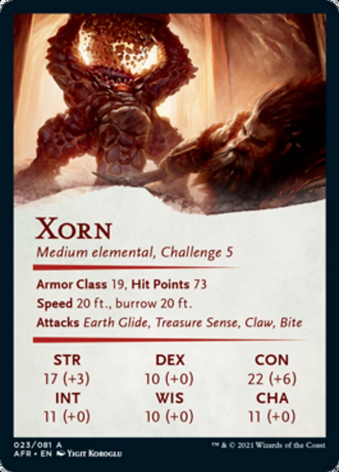 Xorn Art Card [Dungeons & Dragons: Adventures in the Forgotten Realms Art Series] | Rock City Comics